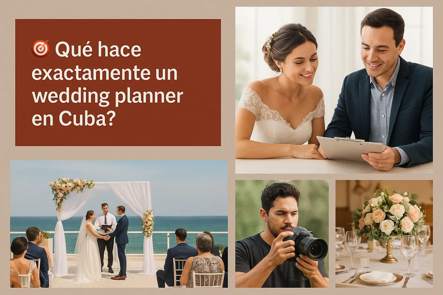 ¿Qué hace exactamente un wedding planner en Cuba?