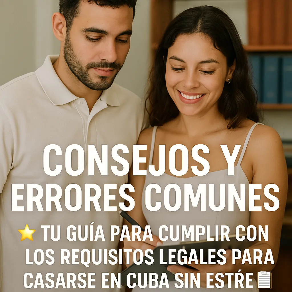 Consejos y errores comunes: tu guía para cumplir con los requisitos legales para casarse en Cuba sin estrés 🌟📋