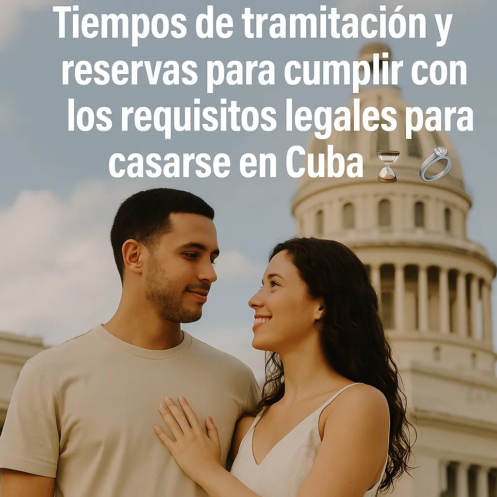 Tiempos de tramitación y reservas para cumplir con los requisitos legales para casarse en Cuba ⏳💍