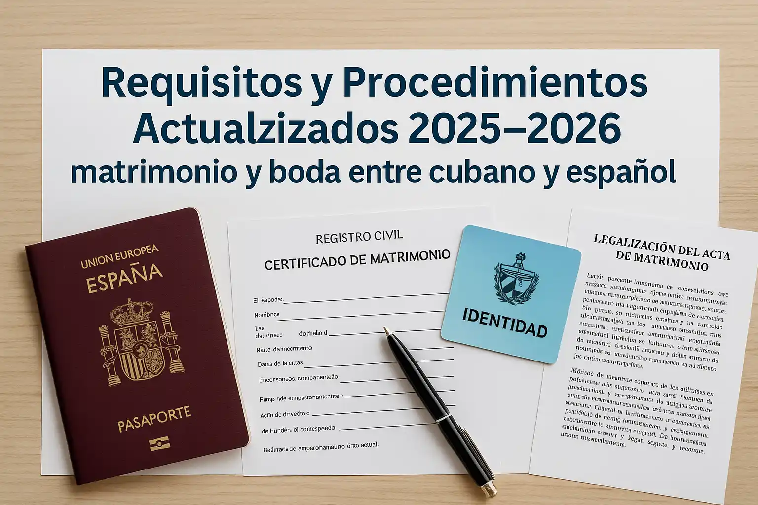 Requisitos y documentos para matrimonio y boda entre cubano y español en 2025–2026