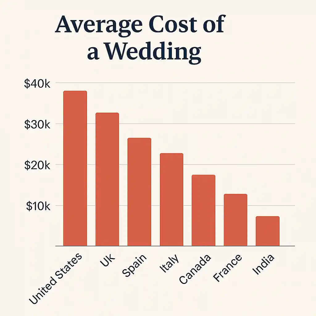 Paquetes Hotel Nacional de Cuba estadísticas y precios aproximados para bodas en diferentes salones, representados en gráfico visual comparativo.